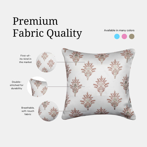 Vendola Satin Whiteout Cushion Covers with Foil & Printed Design