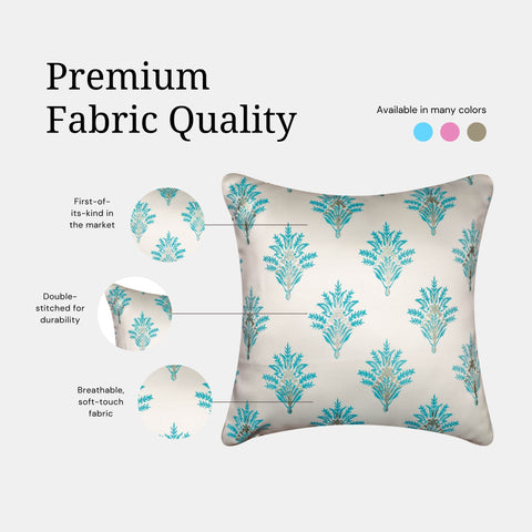Vendola Satin Whiteout Cushion Covers with Foil & Printed Design