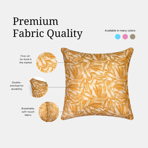 Vendola Satin Whiteout Cushion Covers with Foil & Printed Design