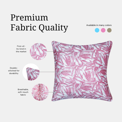 Vendola Satin Whiteout Cushion Covers with Foil & Printed Design