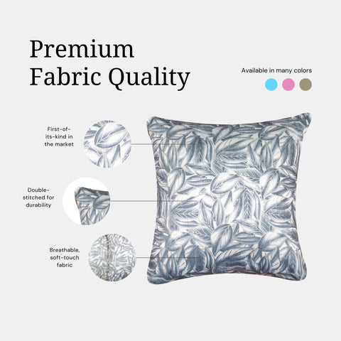 Vendola Satin Whiteout Cushion Covers with Foil & Printed Design