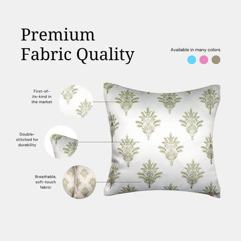 Vendola Satin Whiteout Cushion Covers with Foil & Printed Design