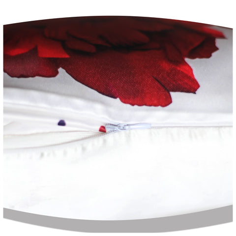 Vendola Floral Printed Satin Cushion Covers - Set of 5 | Soft & Vibrant Decorative Throw Pillow Covers for Sofa, Living Room, Bedroom