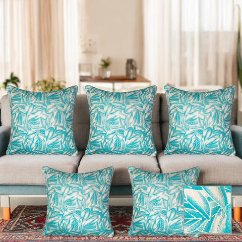 Vendola Satin Whiteout Cushion Covers with Foil & Printed Design