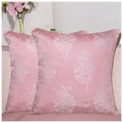 VENDOLA Premium Jacquard Cushion Cover for Sofa & Bed – Designer Decorative Pillow Case for Living Room, Bedroom & Home Decor (Pink)