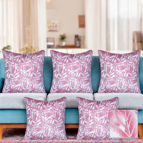 Vendola Satin Whiteout Cushion Covers with Foil & Printed Design