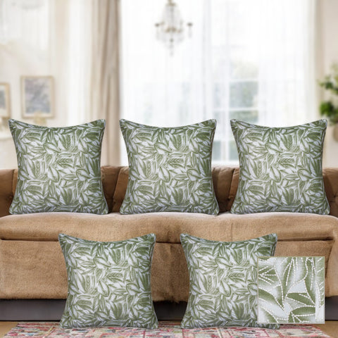 Vendola Satin Whiteout Cushion Covers with Foil & Printed Design