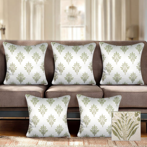 Vendola Satin Whiteout Cushion Covers with Foil & Printed Design