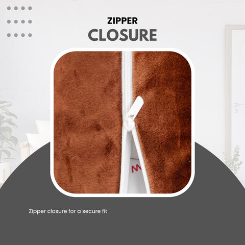 Vendola Premium Velvet Cushion Covers with Elegant Golden Lace Detailing