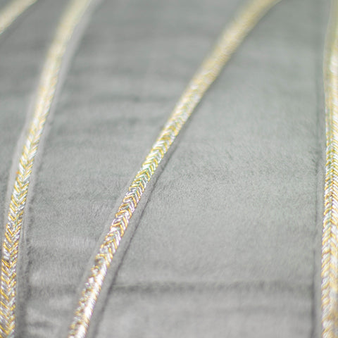 Vendola Premium Velvet Cushion Covers with Elegant Golden Lace Detailing