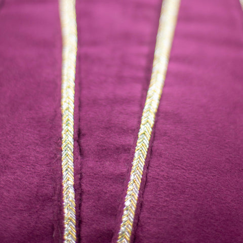 Vendola Premium Velvet Cushion Covers with Elegant Golden Lace Detailing