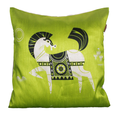 Vendola Satin 250TC Decorative Cushion Pillow Covers, Multicolor, Set of 5 Cushion Covers(Radio)