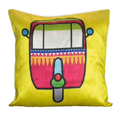 Vendola Satin 250TC Decorative Cushion Pillow Covers, Multicolor, Set of 5 Cushion Covers(Radio)